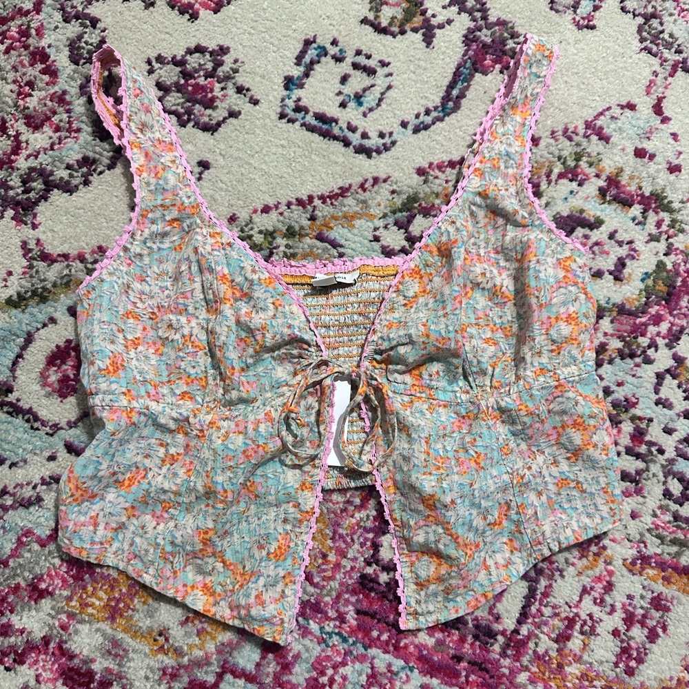 American Eagle Open front summer top.